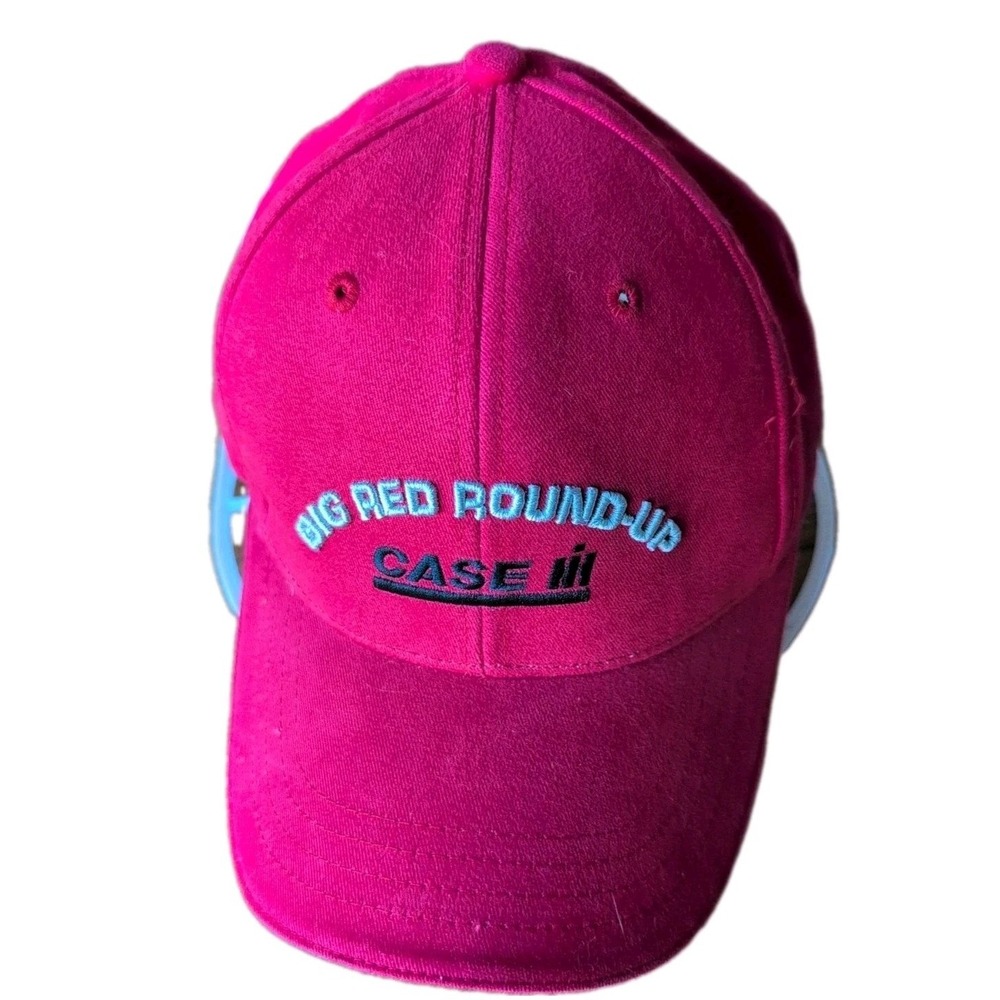 Vntg Case IH Embroidered Red Adjustable Back Cotton Baseball‎ Cap One Size GUC